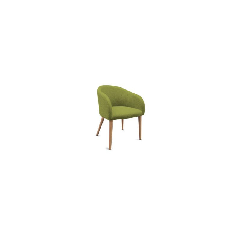 FAUTEUIL ADRIA VERT PIEDS BOIS