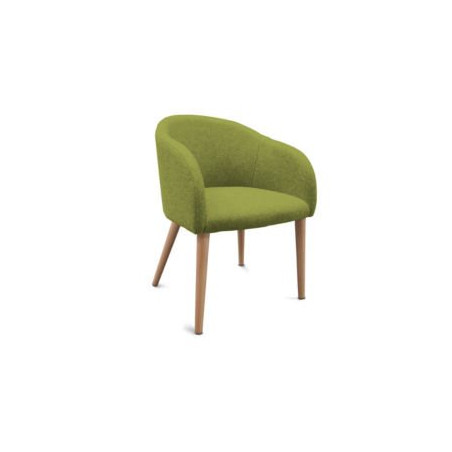 FAUTEUIL ADRIA VERT PIEDS BOIS