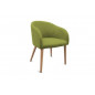 FAUTEUIL ADRIA VERT PIEDS BOIS