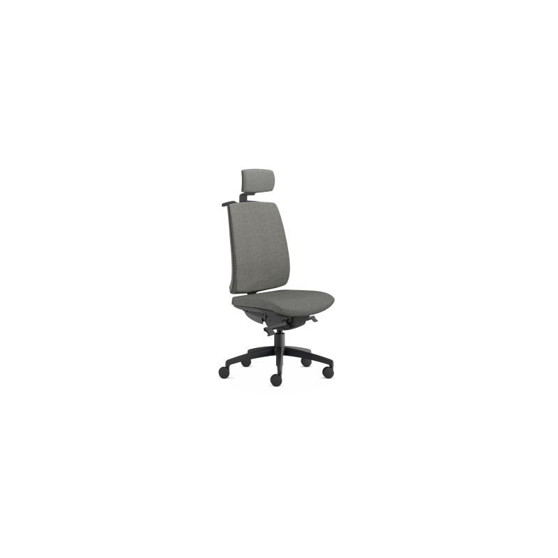 SIEGE TARAH NOIR ASSISE GRIS TETIERE PM