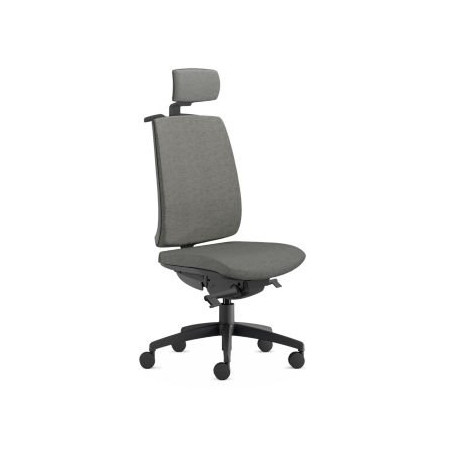 SIEGE TARAH NOIR ASSISE GRIS TETIERE PM