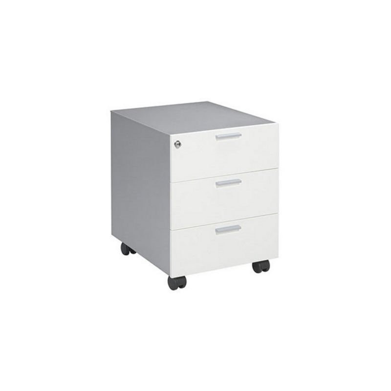 CAISSON MOBILE METAL 3 TIR ALU/BLANC