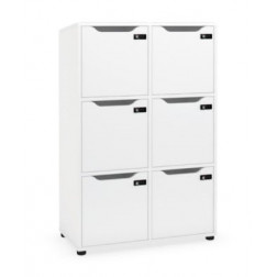 MEUBLE 6 CASES A CODES H121XL80XP40 BLC