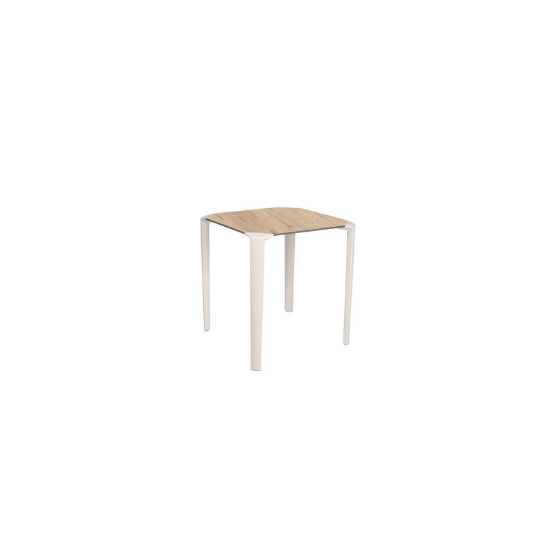 TABLE ONE CARRÉ 70X70 CM CHENE/BLANC