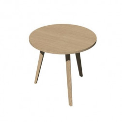 TABLE RONDE CHE 3 PIEDS BOIS 80CM