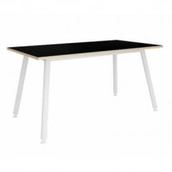 TABLE HALDEN 180X80CM NR BD CH PDS BLC