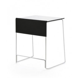 TABLE JUNIOR BLNC PIED CHROME 66,5X52,5