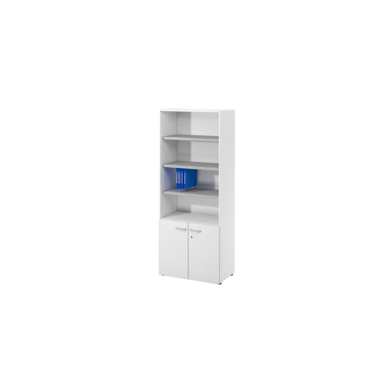 ARMOIRE 2 PORTES BASSES BLANC