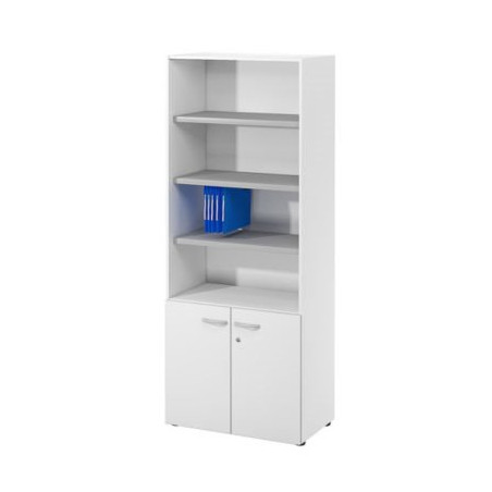 ARMOIRE 2 PORTES BASSES BLANC