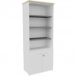 BIBLIO PORTES BASSES H203 BLC/TOP CHENE