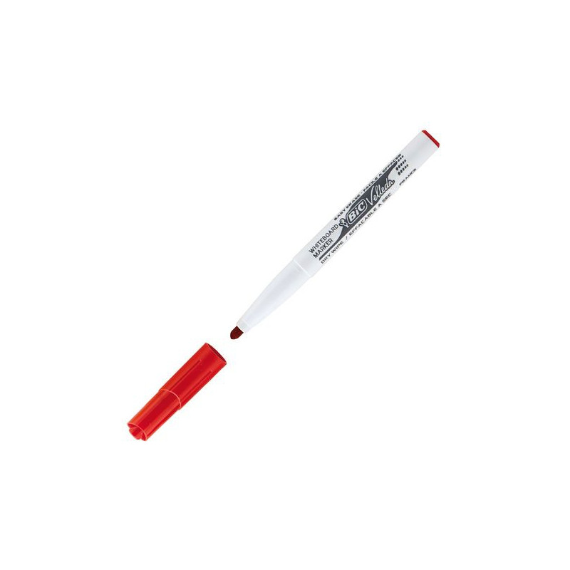 MARQUEUR EFFAÇABLE BIC VELLEDA 1741 POINTE OGIVE 2 MM ROUGE