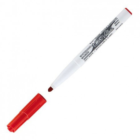 MARQUEUR EFFAÇABLE BIC VELLEDA 1741 POINTE OGIVE 2 MM ROUGE