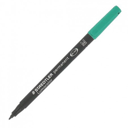 STYLO FEUTRE STAEDTLER LUMOCOLOR PERMANENT POINTE 1 MM - ÉCRITURE MOYENNE VERT