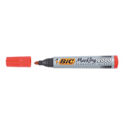 MARQUEUR PERMANENT INDÉLÉBILE BIC 2000 POINTE OGIVE 1,7 MM ROUGE