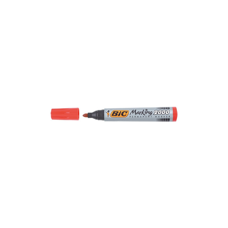 MARQUEUR PERMANENT INDÉLÉBILE BIC 2000 POINTE OGIVE 1,7 MM ROUGE