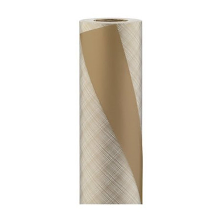 Papier cadeau à base de sucre de betterave imprimé Rayures 70 cm x 50 m