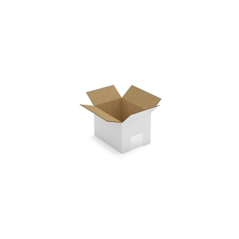 Caisse carton blanche simple cannelure RAJA 16x12x11 cm