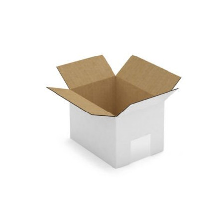 Caisse carton blanche simple cannelure RAJA 16x12x11 cm