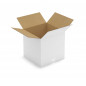 Caisse carton blanche simple cannelure RAJA 16x12x11 cm