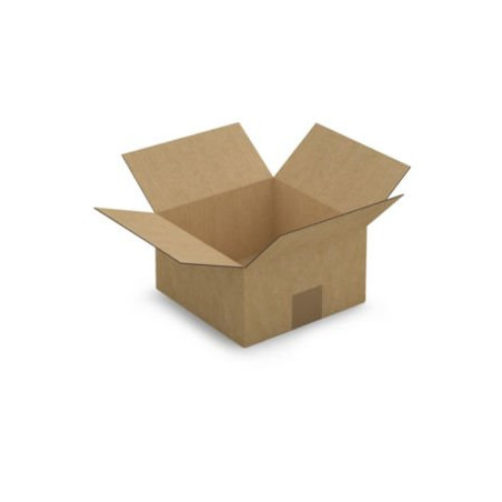 Caisse carton brune simple cannelure RAJA 20x20x11 cm