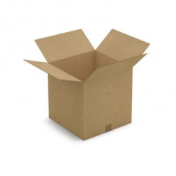 Caisse carton brune simple cannelure RAJA 40x40x40 cm