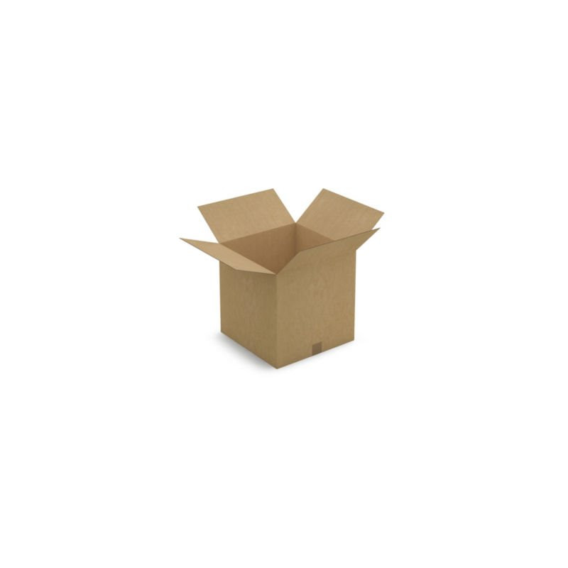 Caisse carton brune simple cannelure RAJA 40x40x40 cm