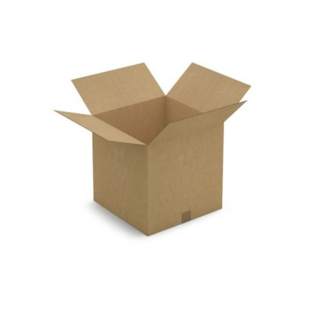 Caisse carton brune simple cannelure RAJA 40x40x40 cm