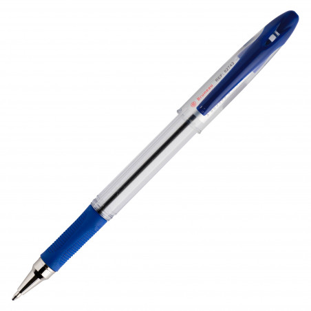 STYLO BILLE BRUNEAU À CAPUCHON POINTE 1 MM - ÉCRITURE MOYENNE BLEU