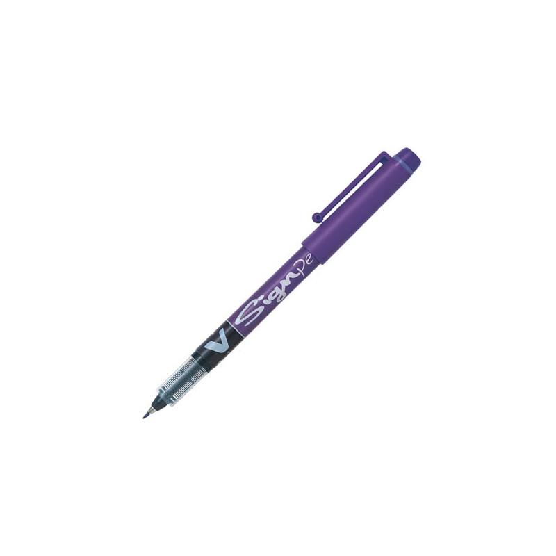 STYLO FEUTRE PILOT V-SIGN PEN À CAPUCHON POINTE 2 MM- ÉCRITURE MOYENNE VIOLET