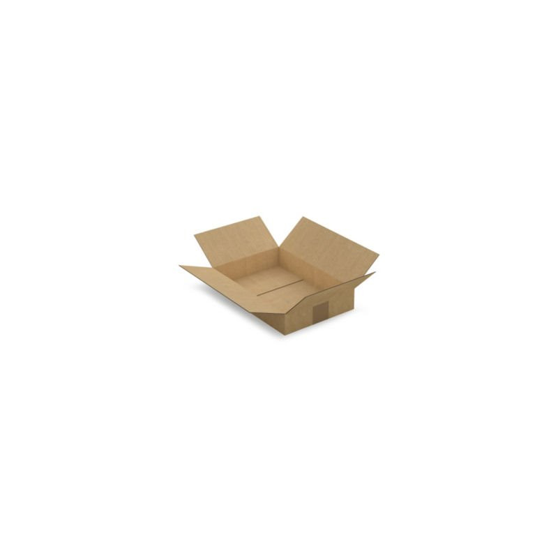 Caisse carton brune simple cannelure RAJA 31x21,5x5,5 cm