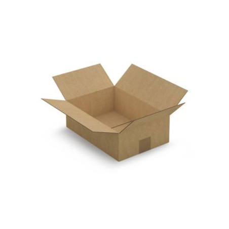 Caisse carton brune simple cannelure RAJA 31x21,5x10 cm