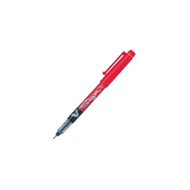 STYLO FEUTRE PILOT V-SIGN PEN À CAPUCHON POINTE 2 MM- ÉCRITURE MOYENNE ROUGE