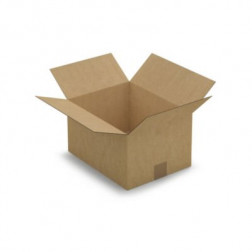 Caisse carton brune simple cannelure RAJA 32x25x18 cm