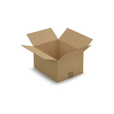 Caisse carton brune simple cannelure RAJA 32x25x18 cm