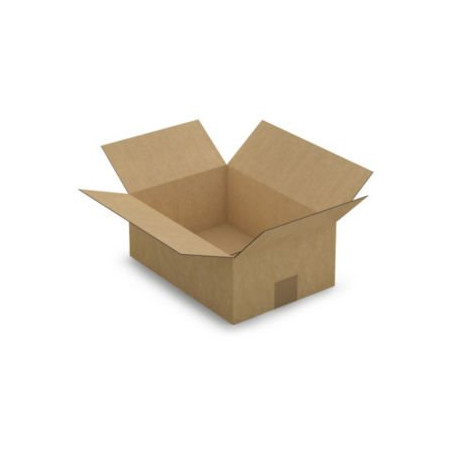 Caisse carton brune simple cannelure RAJA 31x22x12 cm