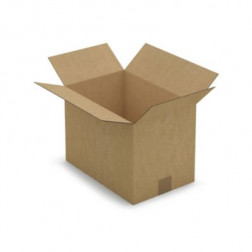 Caisse carton brune simple cannelure RAJA 35x23x25 cm