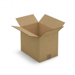 Caisse carton brune double cannelure RAJA 31x22x25 cm