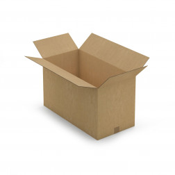 Caisse carton brune double cannelure RAJA 80x50x30 cm