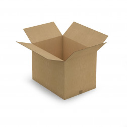 Caisse carton brune double cannelure RAJA 80x50x30 cm