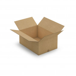 Caisse carton brune double cannelure RAJA 80x50x30 cm