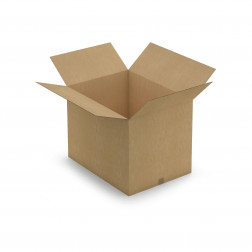 Caisse carton brune double cannelure RAJA 80x50x30 cm