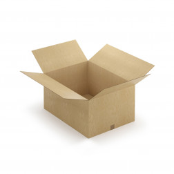 Caisse carton brune double cannelure RAJA 80x50x30 cm