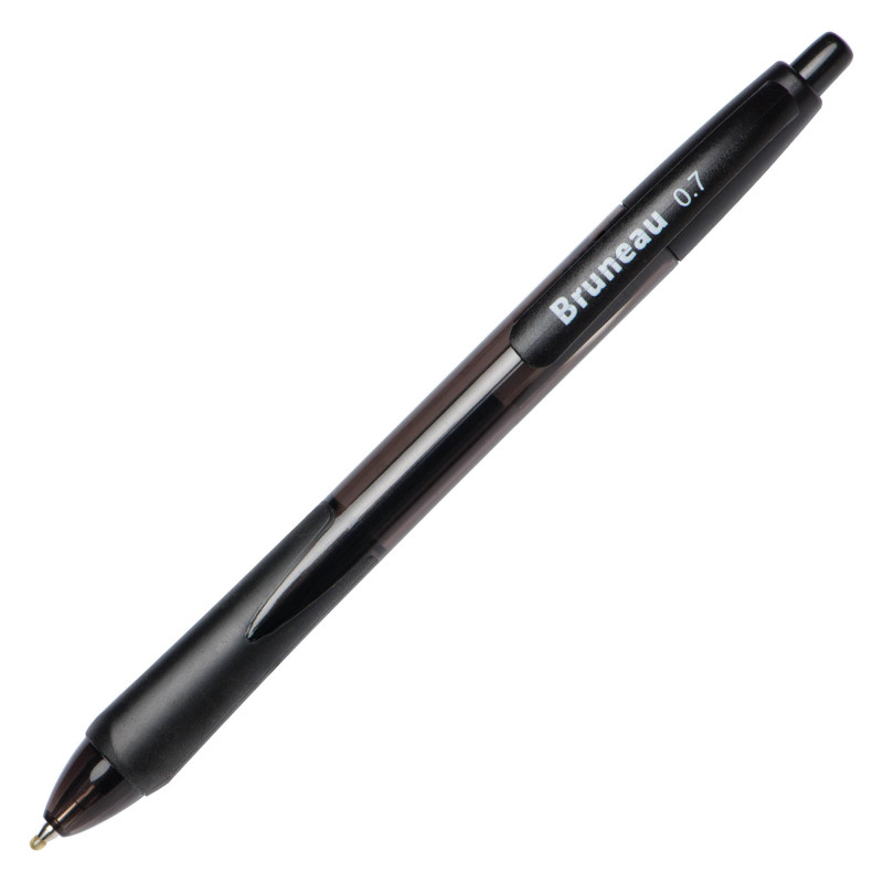 STYLO ROLLER BRUNEAU GEL RÉTRACTABLE POINTE 0,7 MM - ÉCRITURE MOYENNE NOIR