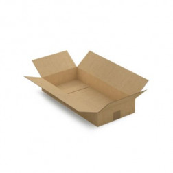 Caisse carton brune simple cannelure RAJA 52x25x8 cm