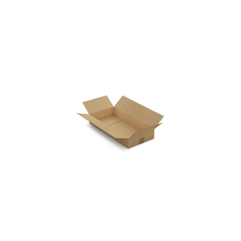 Caisse carton brune simple cannelure RAJA 52x25x8 cm