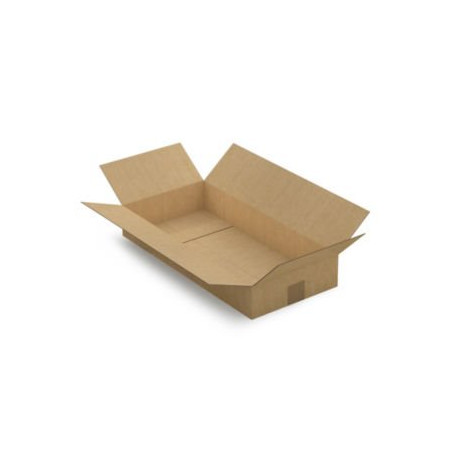 Caisse carton brune simple cannelure RAJA 52x25x8 cm