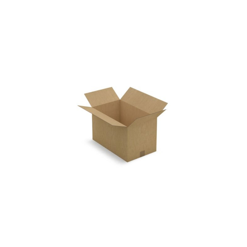 Caisse carton brune simple cannelure RAJA 50x30x30 cm