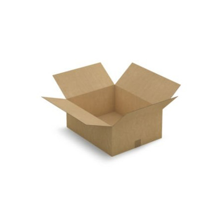 Caisse carton brune simple cannelure RAJA 50x40x20 cm