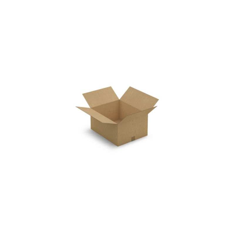 Caisse carton brune simple cannelure RAJA 50x40x25 cm