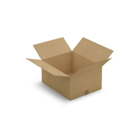 Caisse carton brune simple cannelure RAJA 50x40x25 cm